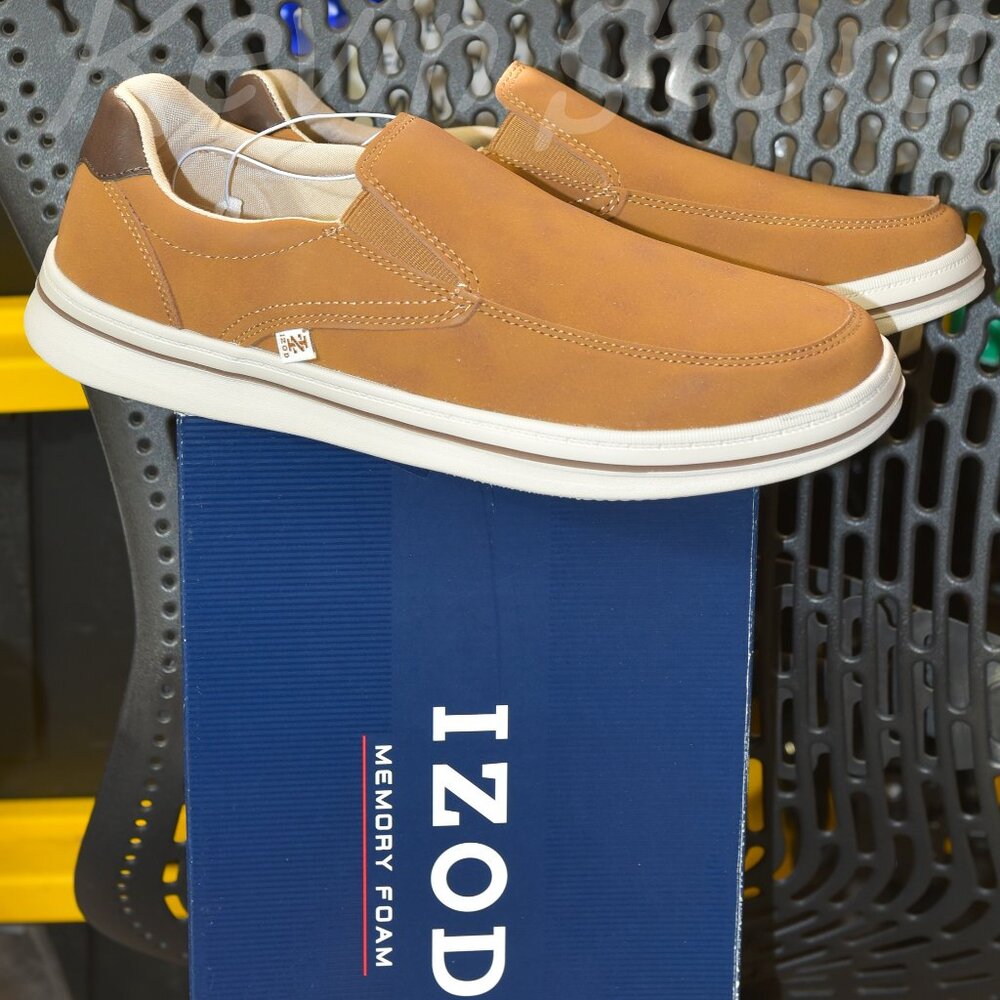 Izod Men's Slip On Shoe in Brown